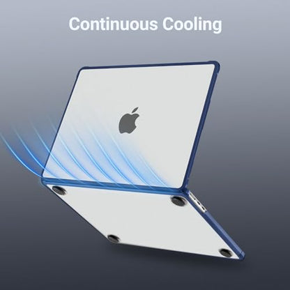MOSISO Compatible with MacBook Air 13 inch Case M5 2026 M4 M3 M2 2025-2022 | A3449 A3240 A3113 A2681,Seamlessly Closes Reinforced Crack-Resistant Hard Shell for MacBook Air 13.6 inch Case,Midnight Clear - color: Midnight Clear