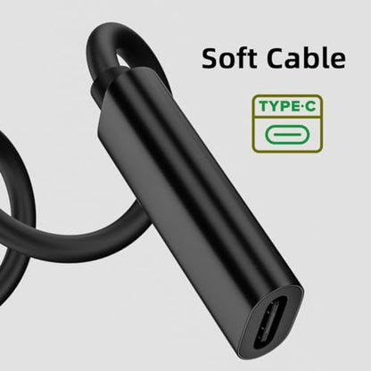 7.4x5.0mm Dell Slim Tip Adapter (Requires 100W PD Charger), Female USB-C to Male Power Connector for 45W/65W/90W 7.4mm Dell Laptops, Will NOT Charge with Phone Charger