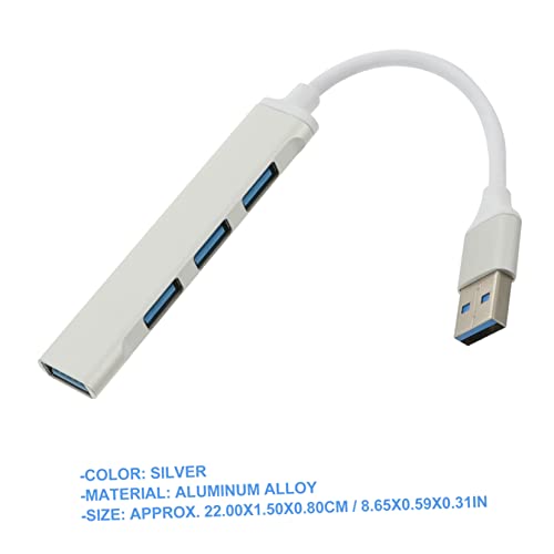 jojofuny Laptop USB Hub Slim c Device USB Splitter Dongles 4 Port USB Hub Multi-Port USB Hub
