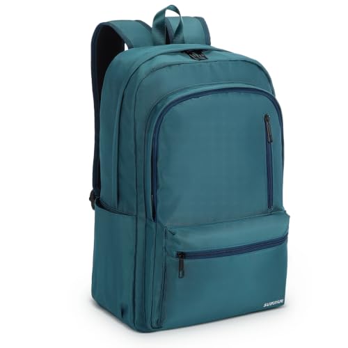 Laptop Backpack for Men & Women 15.6 Inch Office Anti Theft Water Resistant Work Travel Backpack with Luggage Strap Slim Oxford Business Computer Bag for Carry On, Blue - color: Navy Blue