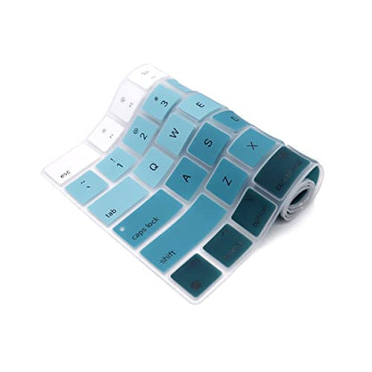 Se7enline Compatible with MacBook Keyboard Cover Skin for Mac Neo & Air 13/15 & Pro 14/16 inch (M5 M4 M3 M2 M1 A18 Pro) 2026/2025/2024/2023/2022/2021 Silicone Waterproof Dustproof Durable,Ombre Green - color: Ombre Green