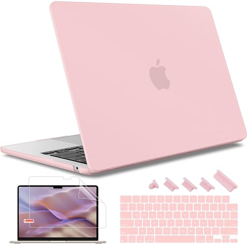 May Chen Case for MacBook Air 13/13.6-inch (M5/M4/M3/M2, 2022-2026 Models A3449 A3240 A3113 A2681), Lightweight | Closes Seamlessly | Ideal for Work Hard Shell Case, Chalk Pink - color: Chalk Pink