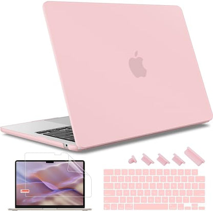 May Chen Case for MacBook Air 13/13.6-inch (M5/M4/M3/M2, 2022-2026 Models A3449 A3240 A3113 A2681), Lightweight | Closes Seamlessly | Ideal for Work Hard Shell Case, Chalk Pink - color: Chalk Pink