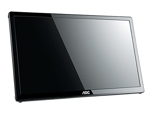 AOC e1659Fwu 15.6-Inch Ultra Slim 1366x768 Res 200 cd/m2 Brightness USB 3.0-Powered Portable LED Monitor w/ Case Black
