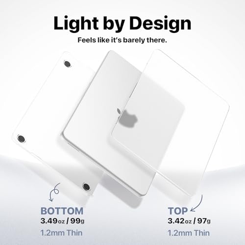 for MacBook Neo Case 13 inch 2026 | Scratch & Fingerprint Resistant 100% Match Official Color | Matte Hard Shell Clear Cover for A3404 - Matte Clear | Scratch & Fingerprint Resistant | Perfect Fit | 100% Match Official Color | Matte Hard Shell Clear Cover