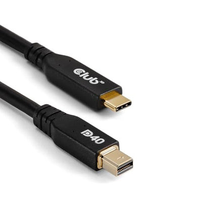 Club 3D Mini DisplayPort to USB C Cable 2m/6.6ft - DP 2.1 Certified 8K@30Hz 4K@240Hz Video Adapter for Mac PC Gaming Monitor- Bi-Directional Cable