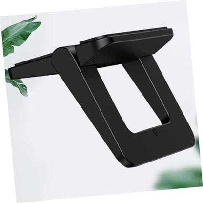 OSALADI 2pcs Foldable Mini Laptop Stand Portable Notebook Support Holder Adjustable Heightening Desk Holder for Travel Work Home, Universal Black