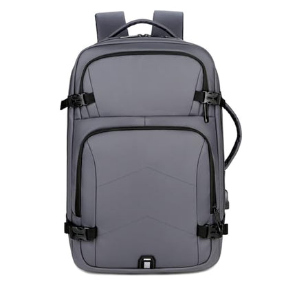 FANDARE Laptop Backpack, Business Travel Laptop Rucksack with USB Charging Port, Waterproof Laptop Bag 15.6 inch, Breathable Nylon Daypack for Work, Travel, College Gray - color: Gray