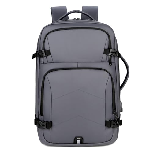 FANDARE Laptop Backpack, Business Travel Laptop Rucksack with USB Charging Port, Waterproof Laptop Bag 15.6 inch, Breathable Nylon Daypack for Work, Travel, College Gray - color: Gray