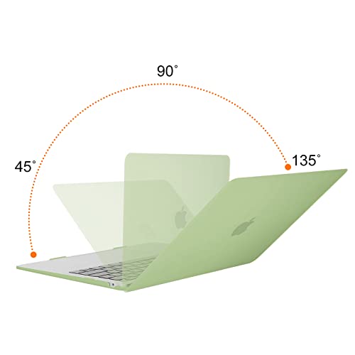 MOSISO Compatible with MacBook Air 13 inch Case M1 2021 2020 2019 2018 | A2337 A2179 A1932, Protective Hard Shell&Keyboard Cover&Screen Film&Pouch for MacBook Air 13.3 inch Case, Chartreuse - color: Chartreuse
