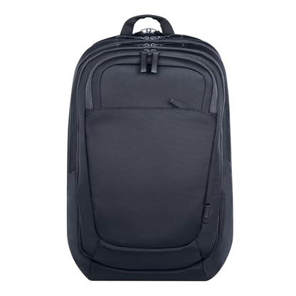 HP 17-Inch Laptop Backpack Travel Plus 30L, Water-Resistant 750D Recycled Plastic, RFID-Blocking Pocket, Anti-Puncture Zippers, Key Fob, Polyester, Blue Graphite, A2CC9AA