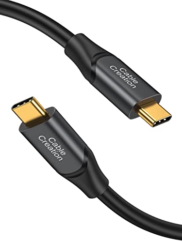 CableCreation USB C to USB C Cable 5FT, 10Gbps USB C to C Data Cord 4K@60Hz | 100W Fast Charging Cord for Android Auto, Type C External SSD MacBook iPad, Galaxy S24/S23, iPhone 16/15, Pixel 9/8+ - color: Black, size: 5FT