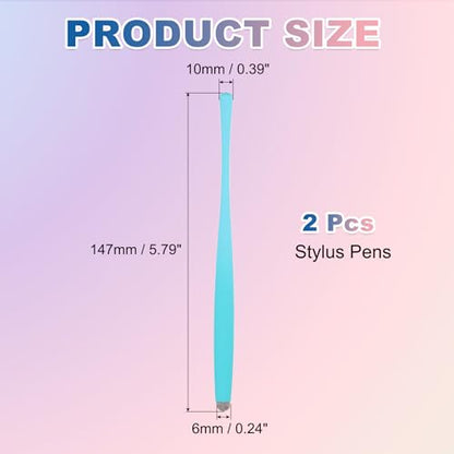 PATIKIL 2Pcs Slim Waist Stylus Pens for Touch Screen, High Sensitivity Universal Pen Capacitive Digital Pens Touchscreen Stylus for Phone Tablets Laptop Touch Screen, Blue - color: Blue