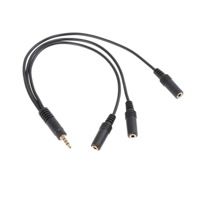 OSALADI Audio Splitter Cable for Headset Microphone Compact Stereo Adapter for Mobile Devices and Laptops Connectors for Enhanced Sound Quality