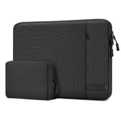 MOSISO Laptop Sleeve Compatible with MacBook Neo 13/Air 13.3 13.6/Pro 13 | 360 Degree Protective Portable Water Resistant Laptop Carrying Case Computer Bag with Vertical Pocket&Small Case, Black - color: Black, size: 13 inch