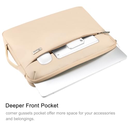 Voova 13.3-13 Inch Laptop Sleeve, Laptop Cover, MacBook Case, Apricot | Slim splash-proof 13-inch laptop sleeve compatible with MacBook Air/Pro M1-M4, HP, Lenovo, Asus and Acer for daily use - color: Apricot, size: 12.6-13.6 Inch