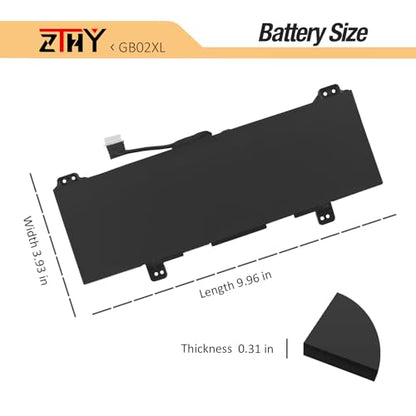 GB02XL GM02XL Laptop Battery Replacement for HP Chromebook X360 11 G1 G2 | G3 G6 G7 G8 EE, 11A G6 G8 EE, 14 G5 14-DB 14-DB0051CL Series HSTNN-DB7X L42550-1C1 L42550-541 L42583-002 L42550-241 47.3Wh - size: 9.96*3.93*0.31 inch GB02XL