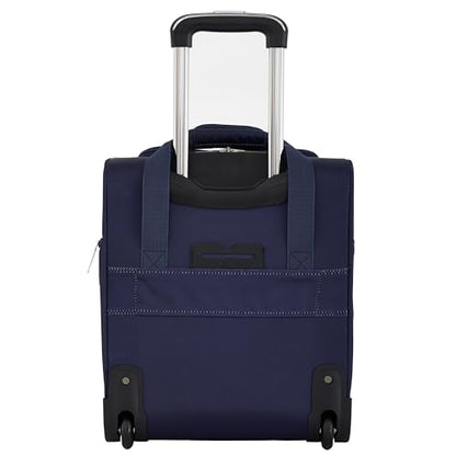 French Connection 16" Underseat Carry-On Luggage with USB/USB-C Ports, Blue Depths - color: Blue Depths