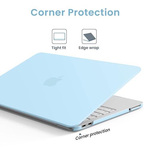 AKIT for MacBook Neo 13 Inch Case 2026 Model A3404, Air Blue | Anti-Scratch Protective Matte Hard Shell, 2 Keyboard Covers, Screen Protector - color: Blue