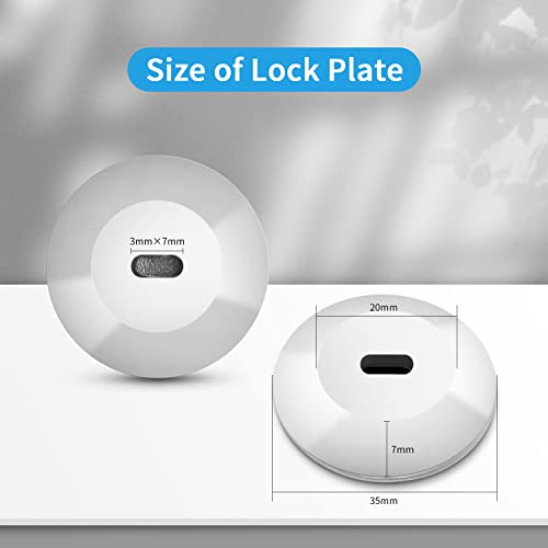 5 Pack Anchor Plate Adhesive Security Plate with Slot for Computer Lock | for Computer Lock Security Cables to Lock Down Laptops, Tablets, Monitors,for Smart Phone, MacBook Ipad, Tablet, Other Device