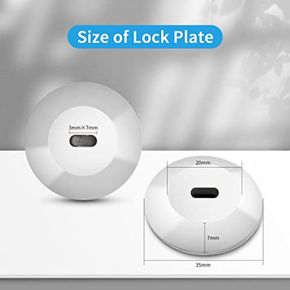 5 Pack Anchor Plate Adhesive Security Plate with Slot for Computer Lock | for Computer Lock Security Cables to Lock Down Laptops, Tablets, Monitors,for Smart Phone, MacBook Ipad, Tablet, Other Device