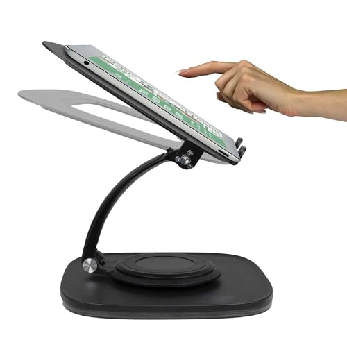 Aluratek Laptop Stand with 360° Rotating Base, Ergonomic Adjustable Stand, Compatible with Most MacBook and Win Laptops - AULS03F