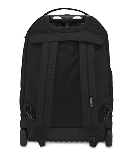 JanSport Driver 8 Rolling Backpack - Wheeled Travel Bag with 15-Inch Laptop Sleeve, One Size, Black - color: Black