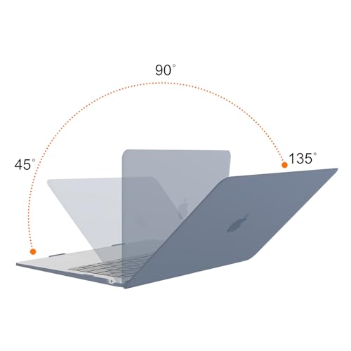 MOSISO Compatible with MacBook Air 13 inch Case M1 2021 2020 2019 2018 | A2337 A2179 A1932, Protective Hard Shell&Keyboard Cover&Screen Film&Pouch for MacBook Air 13.3 inch Case, Haze Blue - color: Haze Blue