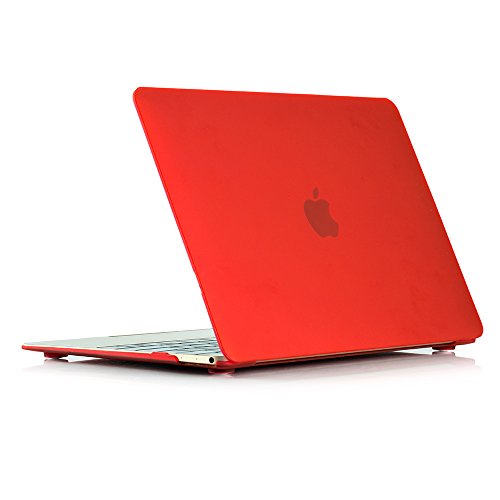 RUBAN Case Compatible with MacBook 12 Inch A1534 - Slim Snap On Hard Shell Protective Cover, Red - color: Red