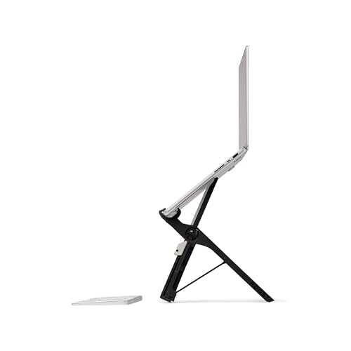 Roost V3 Plus - Ultra Portable and Adjustable Laptop Stand - Quick-Release Height Adjustment, 5 to 14 inch Screen Lift, Patented Rigid Folding Structure and Self-Adjustings Laptop Grips | Onyx Color - color: Onyx, size: V3 Plus