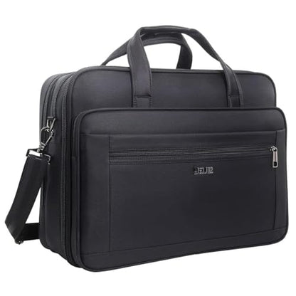 Large Briefcases For Men Canvas Tote Bag 15.6 Inch 17 Inch 19 Inch Laptop Case Work Bags Office Messenger Bag - style: Large Size（17 Inch）