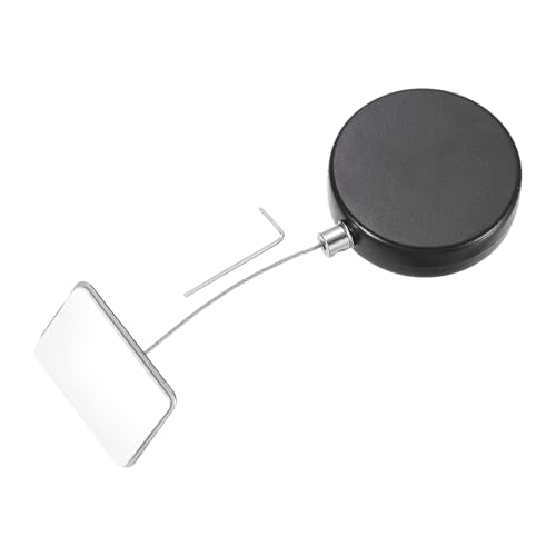 MECCANIXITY 3.3ft Retractable Cable Lock with Square Patch Remote Control Security Lock with Adjustable Cord Tether Anti Theft for Laptop, TV, 150 G, Black - color: Black
