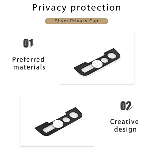 Webcam Cover,Front Camera Cover Compatible for iPhone 13/13 Mini/13 Pro/13 Pro Max,Protect Privacy and Security,Not Affect Face ID, 2 Pack-Silver - color: Silver
