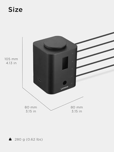 Lenovo Smart Charger, Designed for Chromebooks, Charge 5 laptops at Once and Monitor Their Battery Levels, Integrated 30cm USB-C Cables
