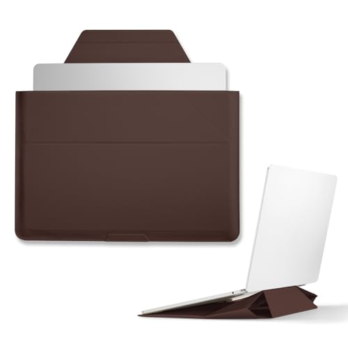 MOFT Laptop Carry Sleeve, 2-in-1 Laptop Bag & Stand for 13" MacBook Air/Pro, MacBook Neo & Dell/HP/Lenovo, Stylish Slim Computer Sleeve Bag with Expandable Storage for Computer Accessories, Brownie - color: Brownie, size: 13 Inch