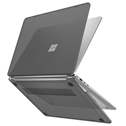 ProCase Protective Case for 13 Inch Surface Laptop 2025 -Black | Hard Shell Transparent Cover with Durable and Lightweight Design - color: Black
