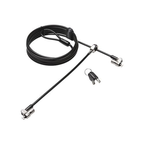 Kensington MicroSaver 2.0 Keyed Twin Cable Lock for Laptops & Other Devices (K65048WW)