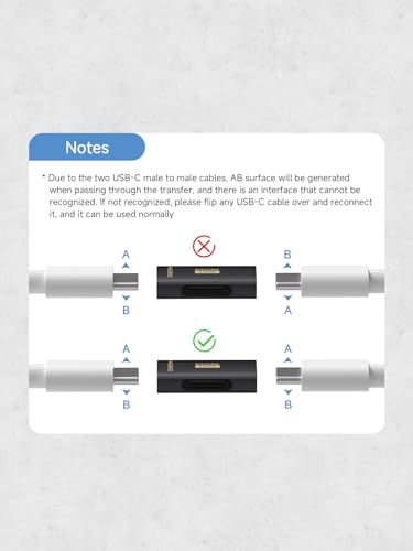 Hagibis 240W 80Gbps 8K@60Hz USB C Adapter, USB-C Female to Female Adapter, USB4 Connecter for Thunderbolt 5/4/3, Laptop, Switch, Dock, Mac, Tablet, iPhone 16 15 Pro Max (TUA07)