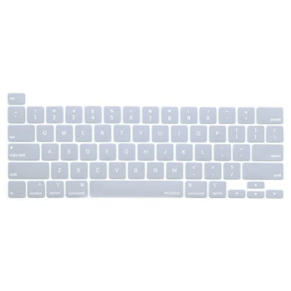 MOSISO Keyboard Cover Compatible with MacBook Pro 13 inch M2 M1 | 2023-2020 A2338 A2289 A2251&Compatible with MacBook Pro 16 2020 2019 A2141 Touch ID, Protective Silicone Skin, Baby Blue - color: Baby Blue