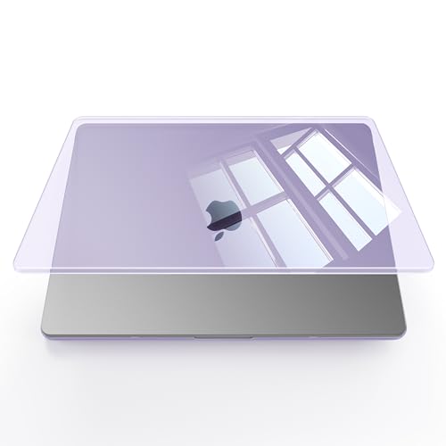 Soonjet Compatible with MacBook Air 13 inch Case, Crystal Clear Shell, Fits 2022-2026 M5/M4/M3/M2 A3449 A3240 A3113 A2681, Color-Matched Transparent Design for All MacBook Air 13.6 inch - color: Crystal Purple