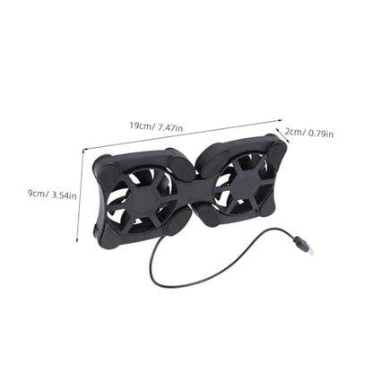 OSALADI Portable Foldable Laptop Cooler Fans USB Powered Notebook Cooling Mat Lightweight Space-Saving Design - Pads for Enhanced Stability Energy Efficient Heat Dissipation