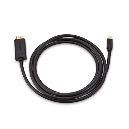 Amazon Basics Mini DisplayPort to HDMI Cable for MacBook Air/Pro, 1080p, Gold-Plated Plugs, 6 Foot, Black - size: 6-Feet