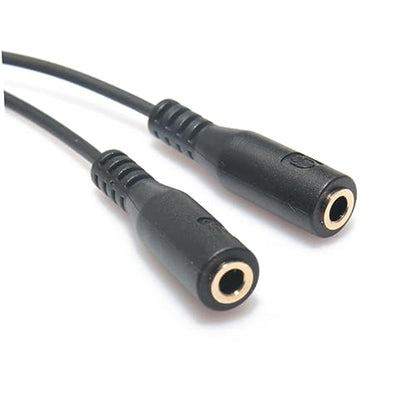 STOBOK 3.5mm Y Splitter Audio Cable Adapter for Headphone and Microphone Dual Female Output for Headsets Compatible PCs and Laptops