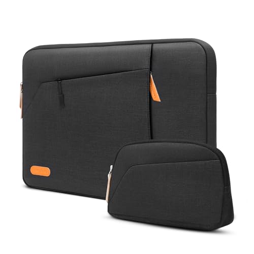 MOSISO Laptop Case 13.3 inch, 13-13.3 inch Laptop Sleeve, Black | Compatible with MacBook Neo/Air13.6/Pro13/Pro14,HP Dell ASUS Lenovo,Polyester with Bevel Horizontal&Vertical Pocket&Small Bag
