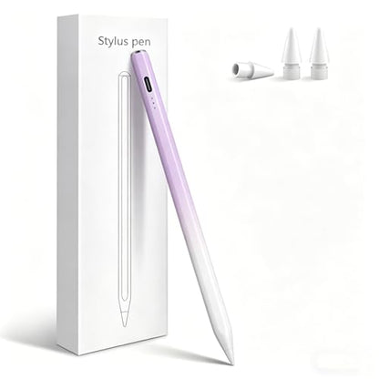 Stylus Pen for iPad 2026-2018 with 13mins Fast Charge,Tilt Sensitivity Palm Rejection Pencil for 11th (A16)/10/9/8/7/6 Gen, iPad Pro 11"/12.9"/M4/M5, iPad Air 3/4/5/M2/M3/M4 (Gradient Purple) - color: Gradient purple