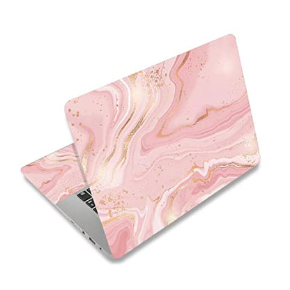 15.6 inch Laptop Notebook Skin Sticker Universal Soft Art Cover Decal Fits 12 13 13.3 14 15 15.4 15.6 inch Laptop Protector,Easy to Apply, Reusable, Pink Gold Marble - color: Pink Gold Marble