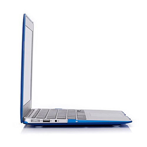 RUBAN Case Compatible with MacBook Air 13 Inch (Models: A1369 & A1466, Older Version 2010-2017 Release), Slim Snap On Hard Shell Protective Cover and Keyboard Cover, Navy Blue - color: Navy Blue