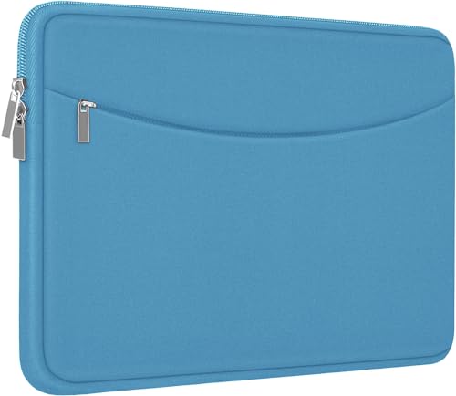 14 inch Laptop Sleeve Case, Shockproof Protective Laptop Cover Briefcase Carrying Computer Bag with Accessory Pocket Portable Computer Sleeve for 14" MacBook, HP, Dell, Lenovo, Acer, Light Blue - color: Light Blue, size: 14 inch
