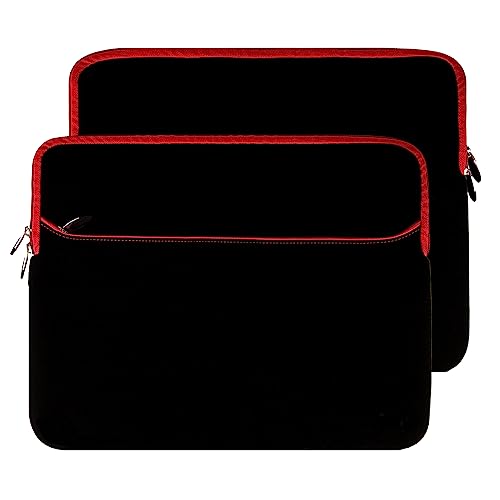 Sleek Stylish 15 inch Laptop Sleeve Bag with Front Accessory Pocket, Water Resistant Sleeve Bag Portable Cover for MacBook, HP, Lenovo, Dell, ASUS Laptops