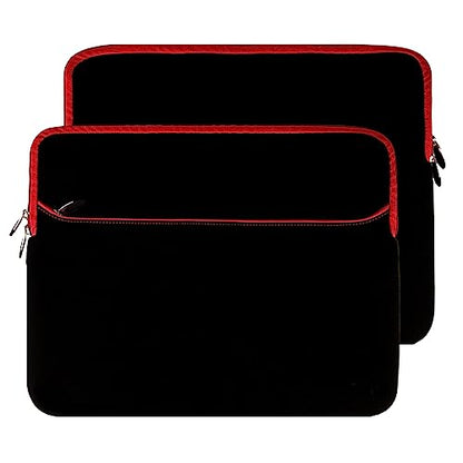 Sleek Stylish 15 inch Laptop Sleeve Bag with Front Accessory Pocket, Water Resistant Sleeve Bag Portable Cover for MacBook, HP, Lenovo, Dell, ASUS Laptops